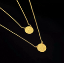 Escapulário Redondo São Jorge 70cm Banhada a Ouro 18k
