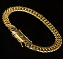 Pulseira Grumet Dupla 8mm Banhado a Ouro 18k