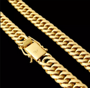 Corrente Grumet Dupla 13mm Banhado a Ouro 18k | Fecho Duplo