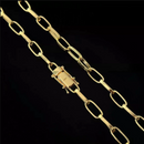 Corrente Meia Cana 6mm Banhado a Ouro 18k