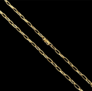 Corrente Meia Cana 4mm Banhado a Ouro 18k