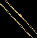 Corrente Tijolinho Longo 3,5mm Banhado a Ouro 18k