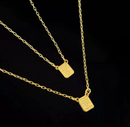 Escapulário 60cm O Senhor é Meu Pastor Banhado a Ouro 18k