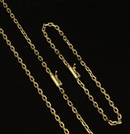 Kit Corrente e Pulseira Cadeado 3mm Banhado a Ouro 18k | Fecho Canhão