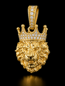 Pingente Leão Crav P Banhado a Ouro 18k