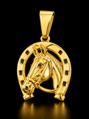 Pingente Ferradura Cavalo M Banhado Ouro 18k