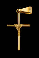 Pingente Cruz Amarrado M Banhado a Ouro 18k