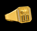 Anel Ajustável 00 Cravejado Banhado Ouro 18k