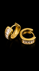 Brinco Argola Crav P Reta Banhado a Ouro 18k