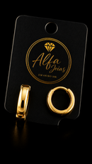 Brinco Argola Lisa p Banhado a Ouro 18k