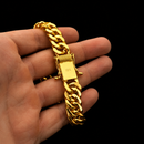 Pulseira Grumet Dupla 13mm Banhado a Ouro 18k