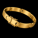 Bracelete Liso 10mm Banhado a Ouro 18k