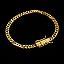 Pulseira Grumet Dupla 4mm Banhado a Ouro 18k