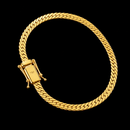 Pulseira Grumet Flat 4mm Banhado a Ouro 18k