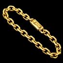 Pulseira Cadeado 8mm Banhado a Ouro 18k