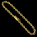 Pulseira Cadeado 3mm Banhado a Ouro 18k | Fecho Canhão