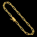 Pulseira Elo Alongado 4mm Banhado a Ouro 18k