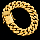 Pulseira Grumet Dupla 18mm Banhado a Ouro 18k