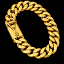 Pulseira Grumet Pitbull 13mm Banhado a Ouro 18k