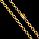Corrente Cadeado 6mm Banhado a Ouro 18k | Fecho Canhão