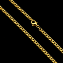 Corrente Grumet Pitbull 3mm Banhado a Ouro 18k