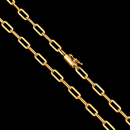 Corrente Elo Alongado 4mm Banhado a Ouro 18k