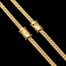 Corrente Cadeado 12mm Banhado a Ouro 18k
